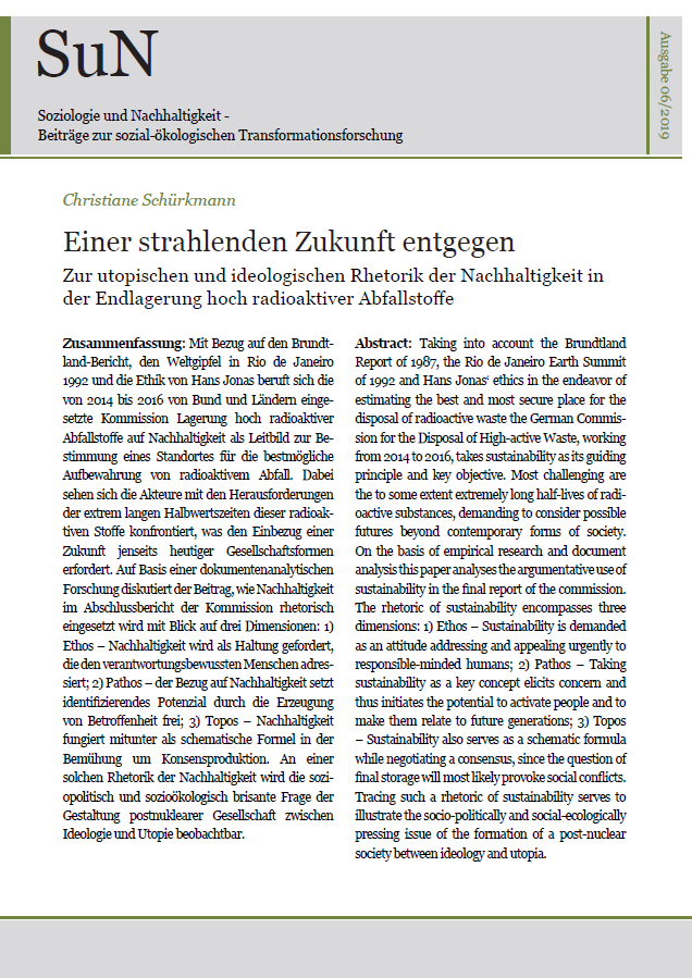 Titelbild "Einer strahlenden Zukunft entgegen"