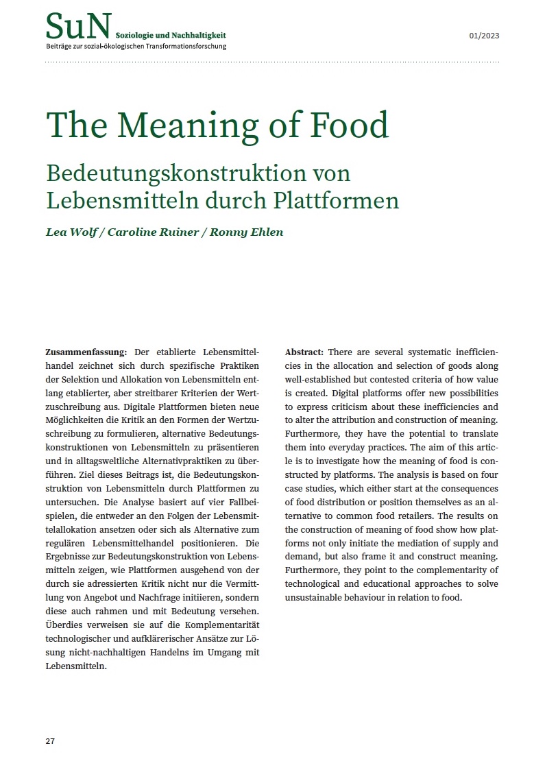 Titelseite des Beitrages